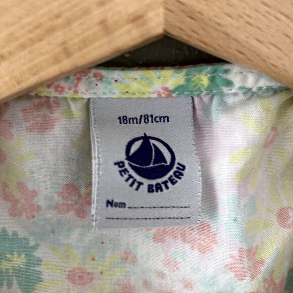 Petit Bateau Pastel Floral Sleeveless Romper - 18M - Picture 2 of 6